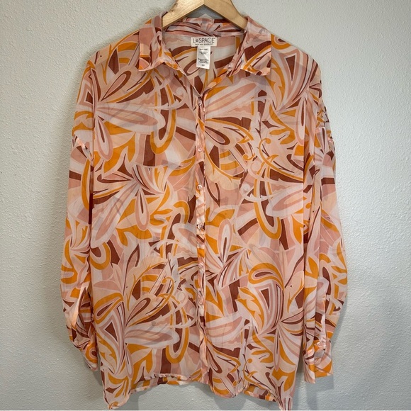 L*Space X Tessa Brooks Catalina Colorful Patterned Shirt and Pants Set - Picture 2 of 12